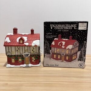Victorian Village Collectibles The Lion Pub 1993 Edition Lighted Hand Painted
